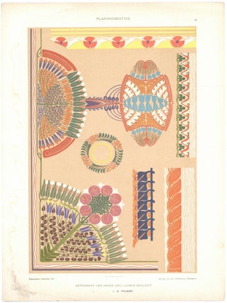 Dekorative Vorbilder: Eine Sammlung Von Fig&uuml;rlichen Darstellungen, Kunstgewerblichen Verzierungen, Plastischen, Ornamenten, Dekorativen Tier- Und Pflanzen-Typen, Allegorieen, Heraldischen Motiven, Troph&auml;en Etc. Fur Zeichner, Maler, Graphische K&uuml;nstler, Dekorateure, Bildhauer, Architekten: Sechzehnter Band [Incomplete 37 plates only in original folder]