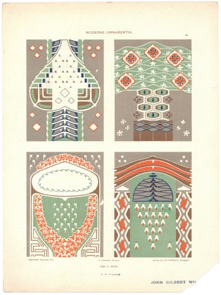 Dekorative Vorbilder: Eine Sammlung Von Fig&uuml;rlichen Darstellungen, Kunstgewerblichen Verzierungen, Plastischen, Ornamenten, Dekorativen Tier- Und Pflanzen-Typen, Allegorieen, Heraldischen Motiven, Troph&auml;en Etc. Fur Zeichner, Maler, Graphische K&uuml;nstler, Dekorateure, Bildhauer, Architekten: Sechzehnter Band [Incomplete 37 plates only in original folder]