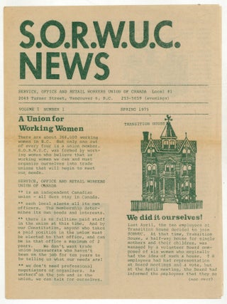 Item #622175 S.O.R.W.U.C. (Service, Office and Retail Workers Union of Canada) News &ndash; Volume I,...