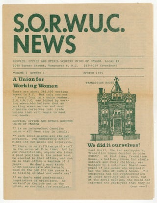 Item #622175 S.O.R.W.U.C. (Service, Office and Retail Workers Union of Canada) News – Volume I,...