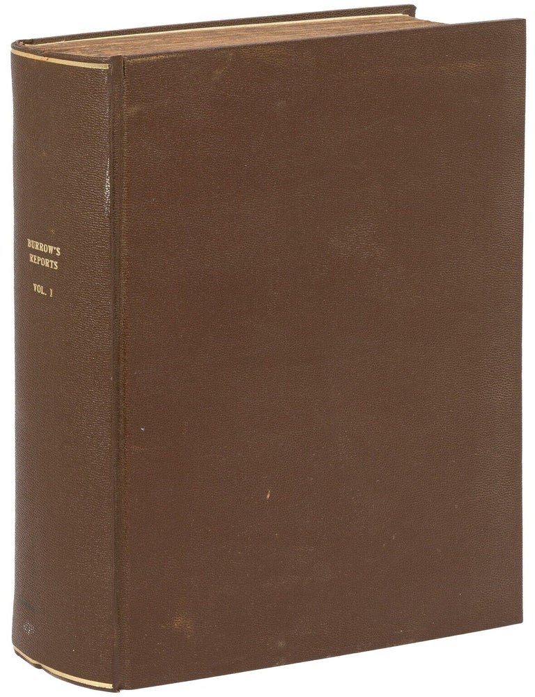 Item #622711 Report of Cases Adjudged in the Court of King&rsquo;s Bench Since the Death of Lord Raymond (Volume One Only). James BURROW.