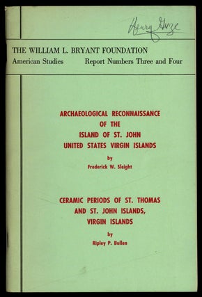 Item #622774 Archaeological Reconnaissance of the Island of St. John United States Virgin Islands...