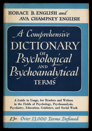 Item #622838 A Comprehensive Dictionary of Psychological and Psychoanalytical Terms: A Guide to...