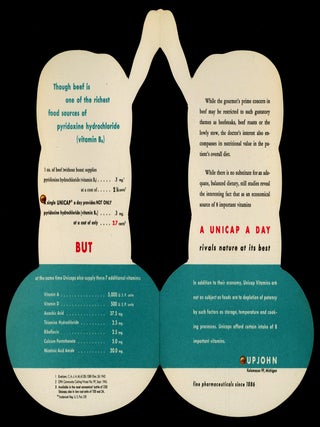 [Die-Cut Advertisement]: A Unicap a Day Rivals Nature at its Best