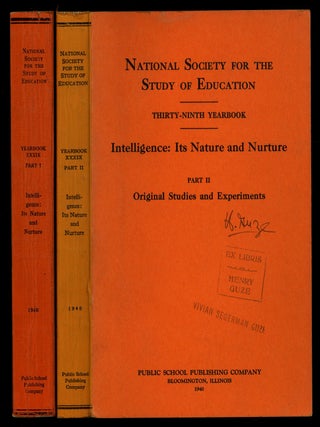 Item #623799 National Society for the Study of Education: Thirty-Ninth Yearbook. Intelligence:...