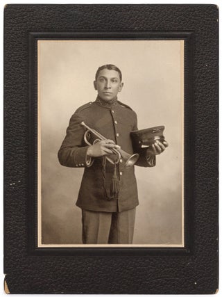 1907 Portrait Photograph of Native American Trumpeter James C. Webber Serving in Indian Territory. James C. WEBBER.