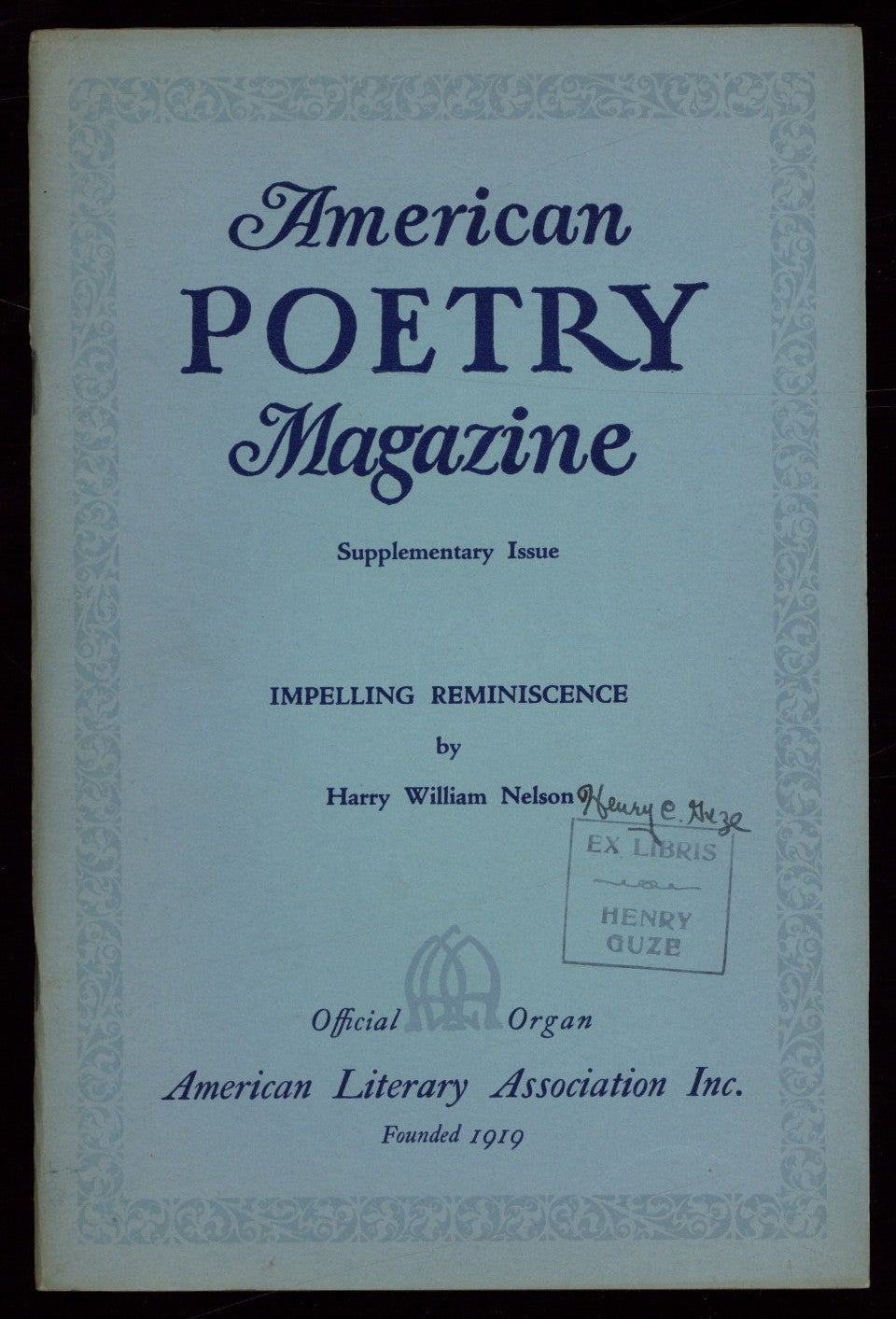 Impelling Reminiscence in American Poetry Magazine – Vol. XXI, No. 1 ...
