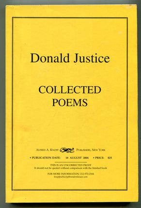 Item #624414 Collected Poems. Donald JUSTICE