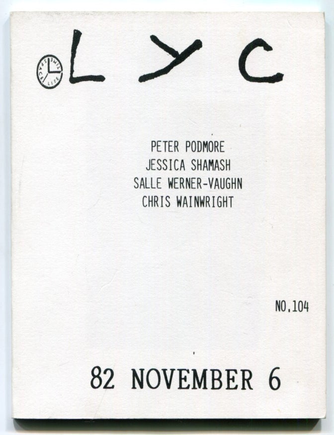 Item #624568 LYC &ndash; No. 104, 82 November 6. Peter PODMORE, Chris Wainwright, Salle Werner-Vaughn, Jessica Shamash.