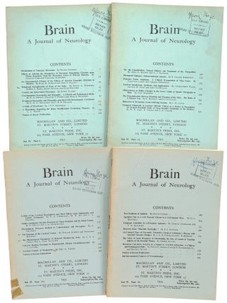 Item #624652 Brain: A Journal of Neurology &ndash; Vol. 77, 1954 [Four Issues]. W. Russell BRAIN
