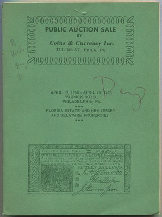 Item #624967 Public Auction Sale By Coins & Currency Inc., April 19, 1968 - April 20, 1968,...