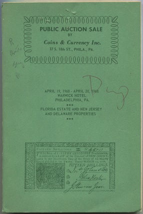 Item #624967 Public Auction Sale By Coins & Currency Inc., April 19, 1968 - April 20, 1968,...