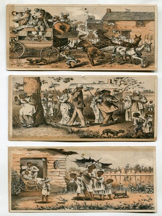 Item #625051 [Three Comic Racist Chromolithograph Illustrations
