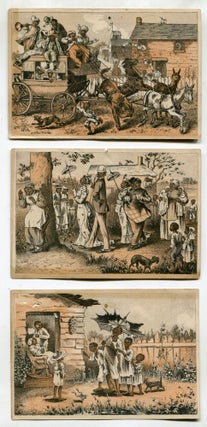 Item #625051 [Three Comic Racist Chromolithograph Illustrations