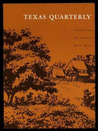 Item #625093 Mary Austin Holley: The Texas Diary, 1835-38 [in] The Texas Quarterly &ndash; Vol. VII,...