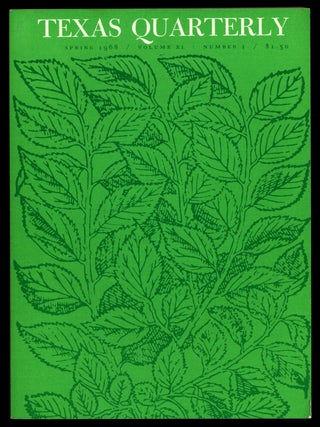 Item #625096 The Texas Quarterly &ndash; Vol. XI, No. 1, Spring 1968. James AGEE, Harry H. Ransom