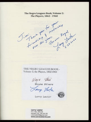 The Negro Leagues Book: The Players 1862-1960. Volume 2