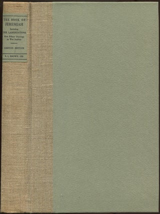 Item #625739 The Book of Jeremiah Including The Lamentations