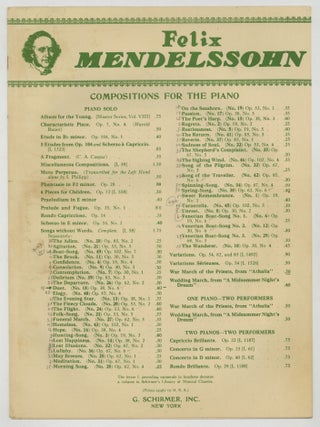 Item #625957 [Sheet music]: Duet (Op. 38, No. 6). Felix MENDELSSOHN-BARHOLDY