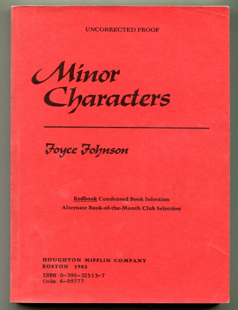 Item #626037 Minor Characters. Joyce JOHNSON.