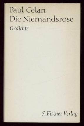 Item #626051 Die Niemandsrose. Paul CELAN