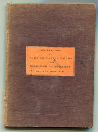 Item #626087 An Analysis of The Derivative Words in the English Language. Salem TOWN