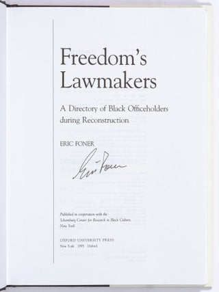 Freedom's Lawmakers: A Directory of Black Officeholders during Reconstruction