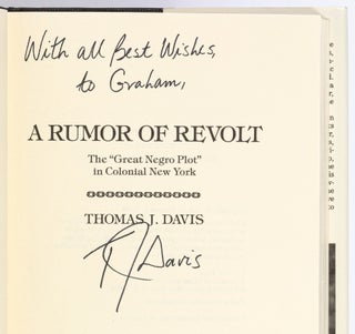 A Rumor of Revolt : The Great Negro Plot in Colonial New York