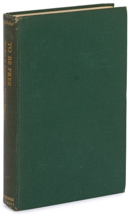 Item #628005 To Be Free. Studies in American Negro History. Herbert APTHEKER
