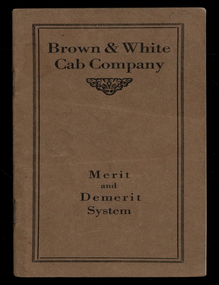 Item #628155 Brown & White Cab Company: Merit and Demerit System