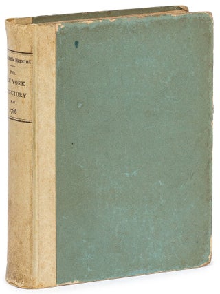 Item #628497 The New York Directory for 1786. Illustrated with a Plan of the City. Noah Webster