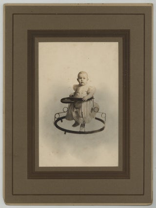 Item #628499 [Boudoir cabinet photograph]: Portrait of an Unidentified American Baby in a Baby...