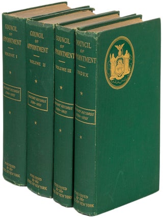 Item #628657 Military Minutes of the Council of Appointment of the State of New York, 1783&ndash;1821...