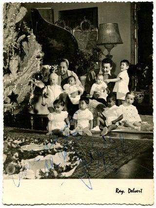 Inscribed Photograph of Josephine Baker and Several of Her Adopted Children