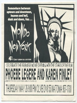 Item #628777 [Film handbill]: Mondo New York. Celebrate the Premiere Movie Opening with the Stars...