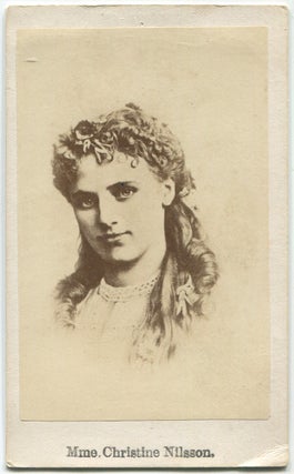 Item #628819 Carte de visite of Swedish Opera Diva Christine Nilsson. Mme. Christine NILSSON