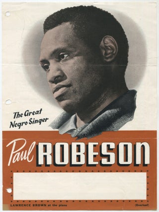 [Program]: The Community Concert Association Presents Paul Robeson Assisted by William Schatzkamer Pianist