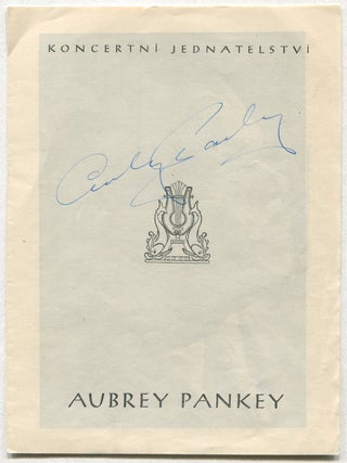 Item #628836 [Concert Program]: Aubrey Pankey. Aubrey PANKEY