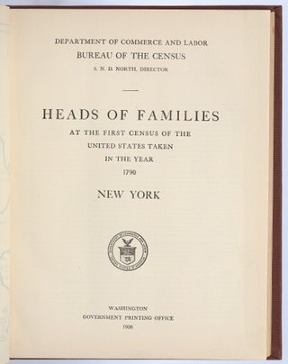 Heads of Families at the First Census of the United States Taken in the Year 1790: New York