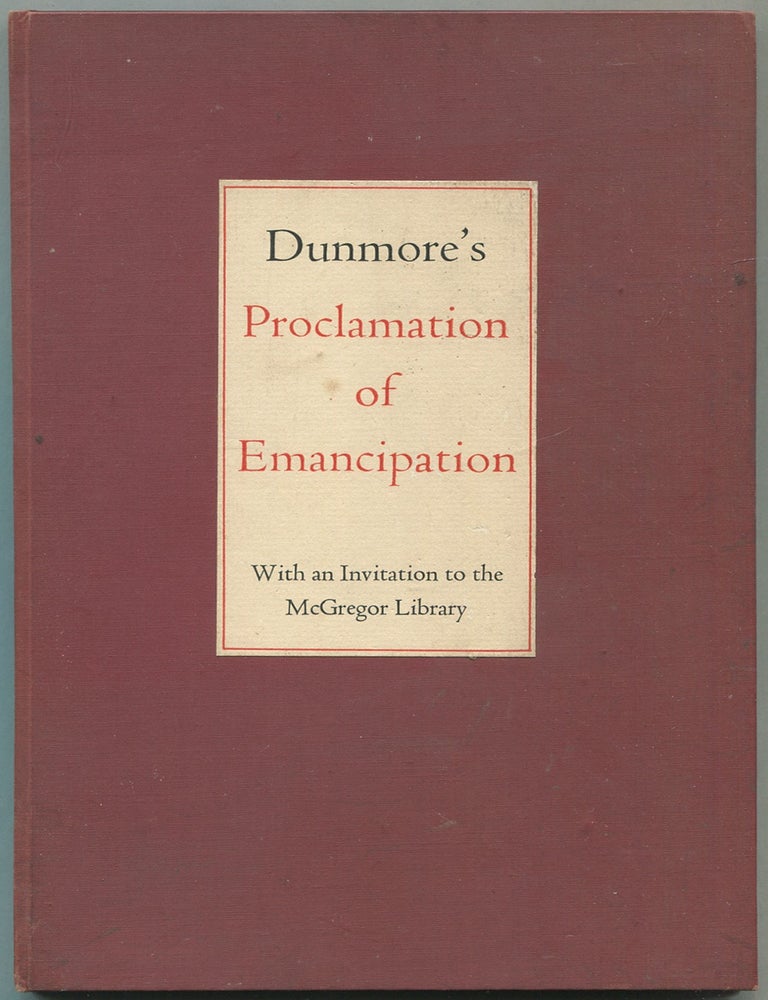 Item #628976 Dunmore's Proclamation of Emancipation