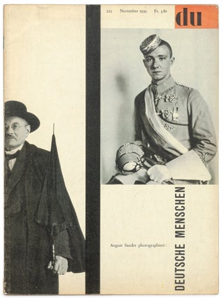 August Sander photographiert: Deutsche Menschen [in] du Kulturelle Monatsschrift &ndash; No. 225,...