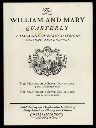 Item #629106 [Offprint]: The Making of a Slave Conspiracy: Parts I and II. Denmark VESEY, Edward...