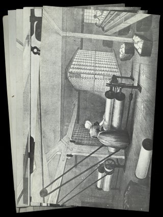 Item #629277 Six Modern Reproductions of Images of a 19th Century Woolen Mill[?