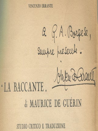 "La Baccante" di Maurice de Guerin Studio Critico e traduzione
