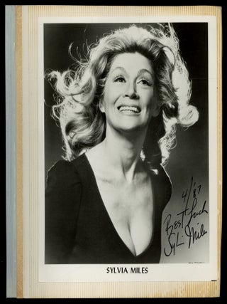 Item #629520 Sylvia L. Miles Signed Photograph. Sylvia L. MILES, photograph by Jack Mitchell