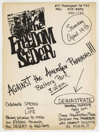 Broadsheet]: The Freedom Seder Against the Amerikan Pharaohs!!! Battery Park 3:00 p.m