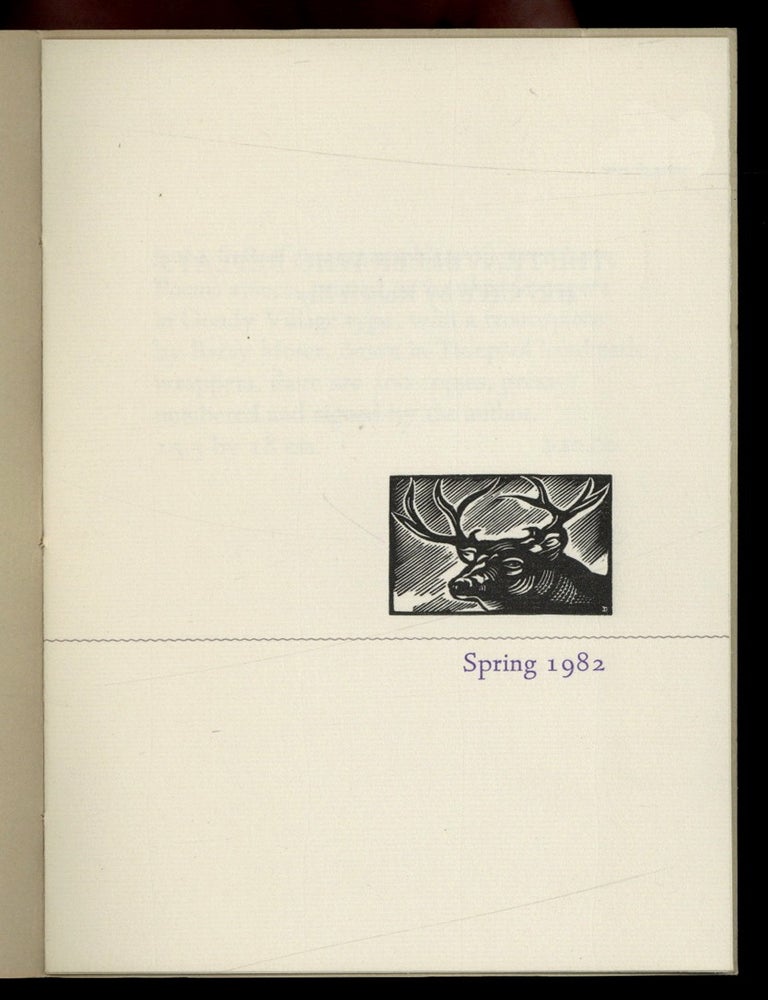 Item #629645 [Publisher's Prospectus]: Spring 1982 (Red Ozier Press). Robert BLY, John DePol, published by Steve Miller.
