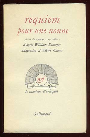 Item #63610 Requiem pour une nonne [Requiem for a Nun]. William FAULKNER, Albert Camus.