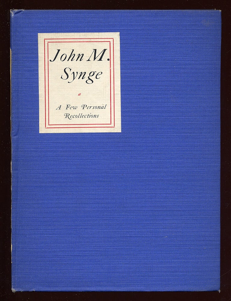 Item #63980 John M. Synge: A Few Personal Recollections. John MASEFIELD.
