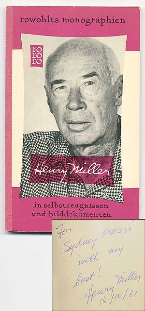 Item #64028 Henry Miller in Selbstzeugnissen Und Bilddokumenten. Henry MILLER.